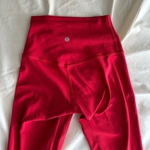 Red align leggings 28”